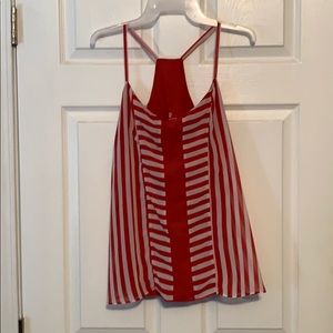 New York & Co white and coral very cute top